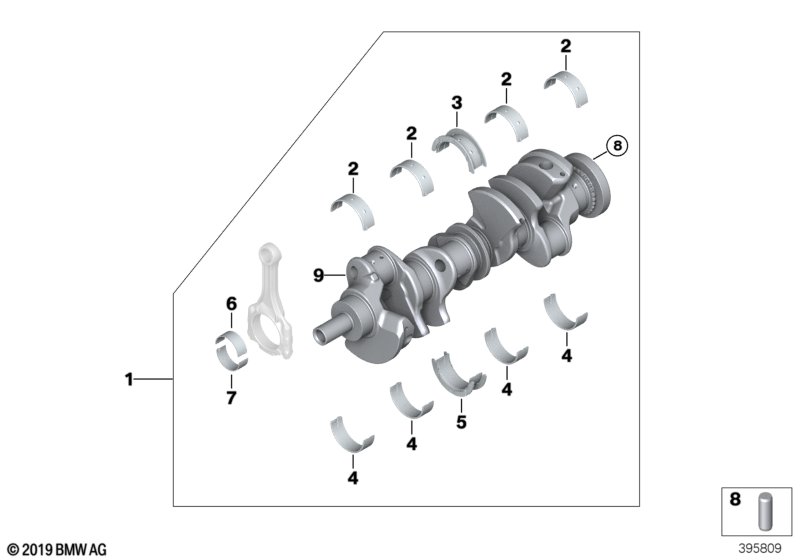 Genuine BMW 11217616597 G12 F13 Crankshaft Without Bearing Shells (Inc. M550iX, X5 50iX & X6 M) | ML Performance UK Car Parts