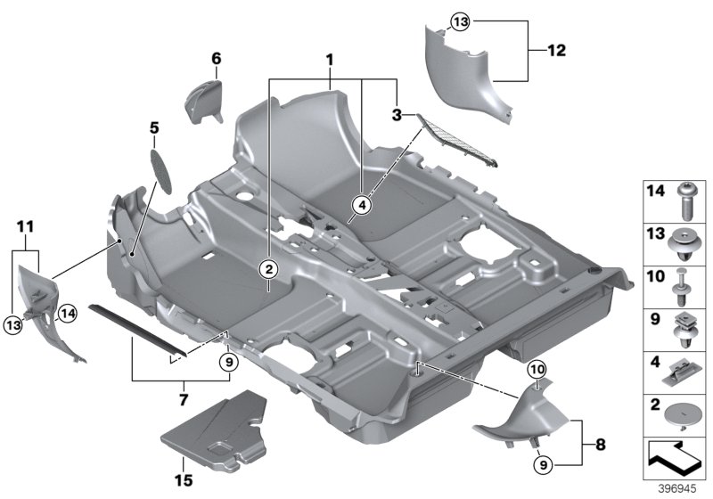 Genuine BMW 51477307261 F55 Floor Covering Left hand drive (Inc. Cooper D, Cooper SD & Cooper) | ML Performance UK Car Parts