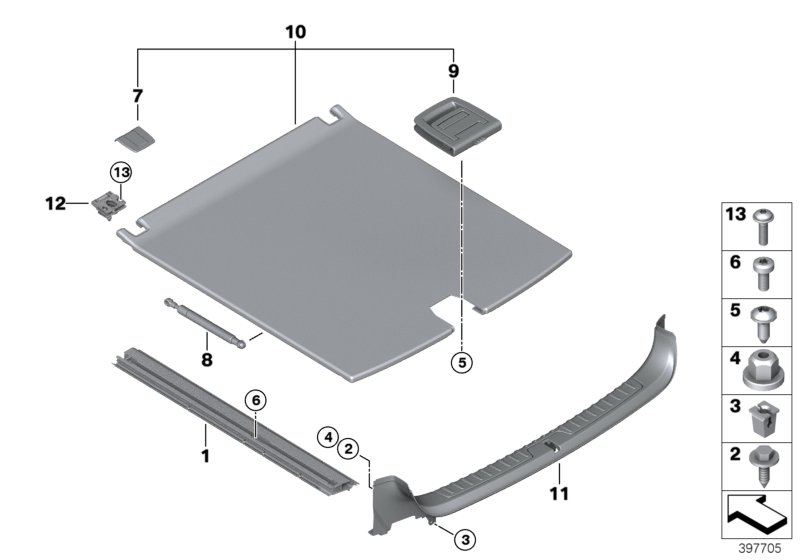 Genuine BMW 51477369386 F16 Trunk Floor SCHWARZ (Inc. X6) | ML Performance UK Car Parts