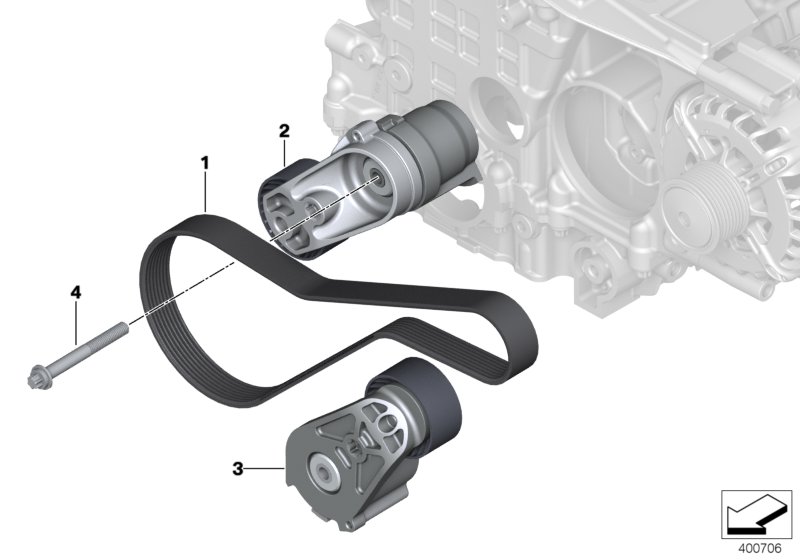 Genuine BMW 11287604936 F30 F10 Mechanical Belt Tensioner (Inc. Hybrid 3 & Hybrid 5) | ML Performance UK Car Parts