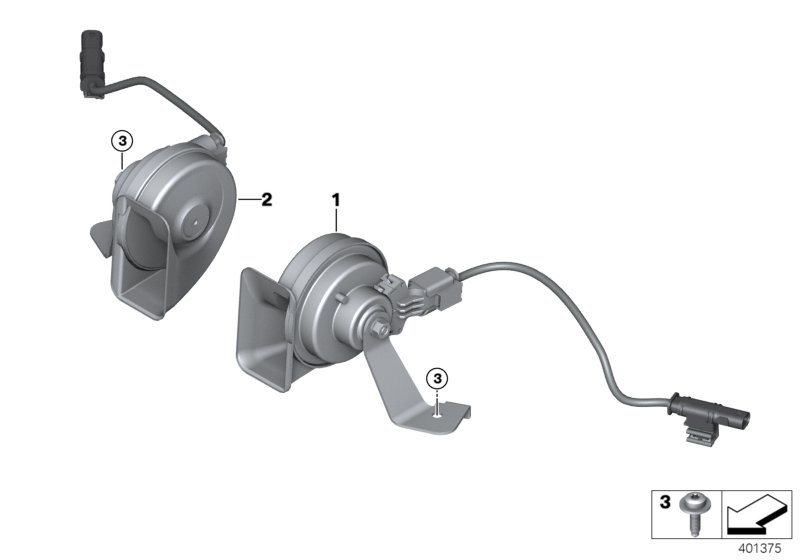 Genuine BMW 61338737036 F48 Horn, High Pitch (Inc. X1 28i & X1 28iX) | ML Performance UK Car Parts