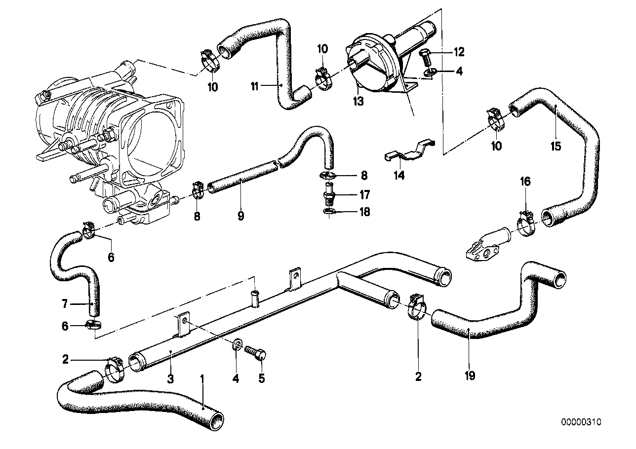 Genuine BMW 11531264678 E24 E23 Hose (Inc. 733i, 735i & 633CSi) | ML Performance UK Car Parts