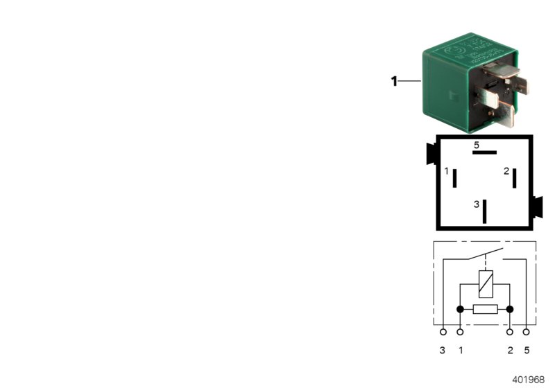 Genuine BMW 61367704174 E88 Relay Closing mechanism, kieferngrün (Inc. 135i) | ML Performance UK Car Parts