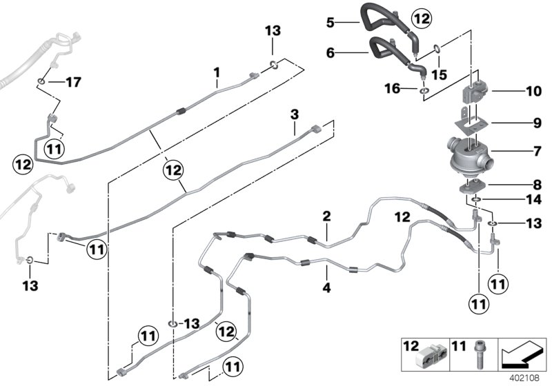 Genuine BMW 64539198294 F01 F10 Pressure Hose Assy (Inc. Hybrid 5 & Hybrid 7) | ML Performance UK Car Parts