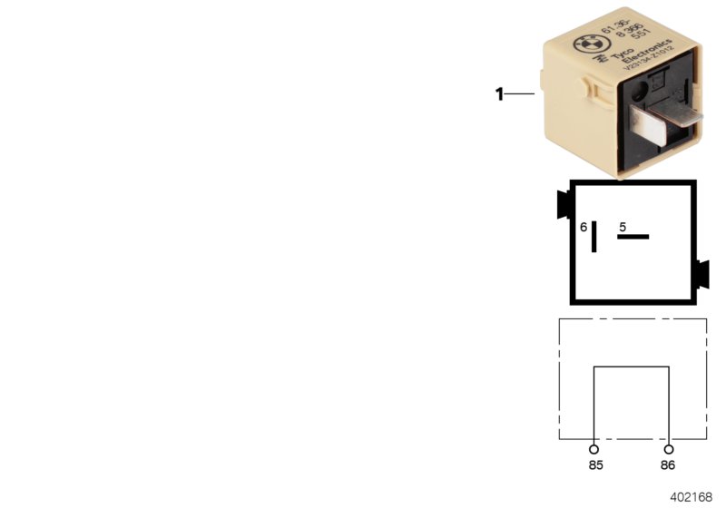 Genuine BMW 61368366551 Plug Connector, Beige 30/87A (Inc. 318is) | ML Performance UK Car Parts