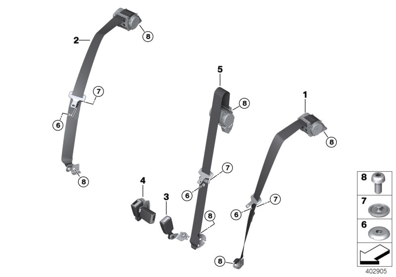 Genuine BMW Mini 72117363789 F55 Lower Belt Rear Right (Inc. Cooper, JCW ALL4 & Cooper SD ALL4) | ML Performance UK Car Parts