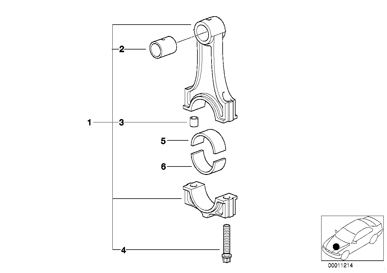 Genuine BMW 11242243157 E38 E34 E36 Set Connecting Rod (Inc. 525tds, 725tds & 325td) | ML Performance UK Car Parts