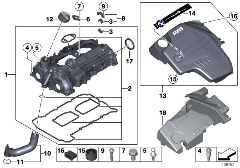 Genuine BMW 11127644078 F15 Ignition Coil Covering EDRIVE (Inc. X5 40eX) | ML Performance UK Car Parts