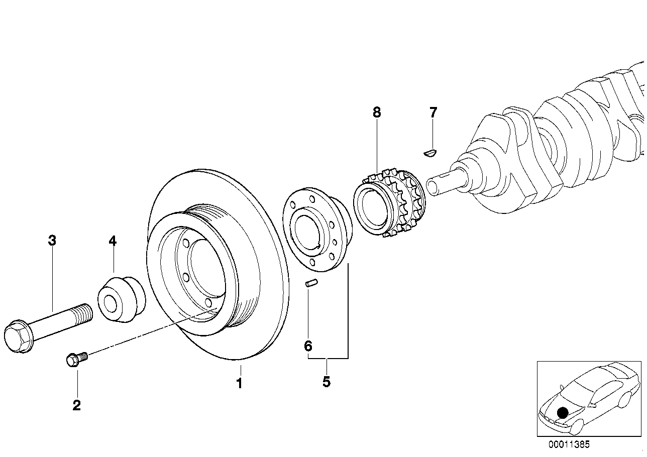 Genuine BMW 11231436307 E46 Vibration Damper (Inc. 320i, 328i & 323i) | ML Performance UK Car Parts