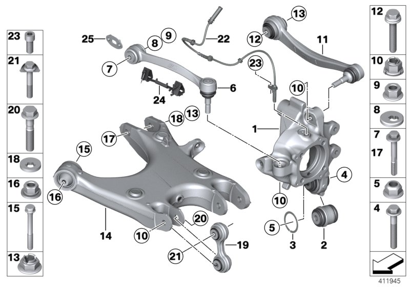 Genuine BMW 33317844661 F06 F10 Eccentric Support (Inc. M5) | ML Performance UK Car Parts