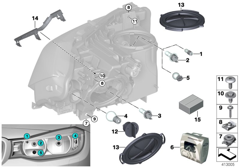 headlamp parts