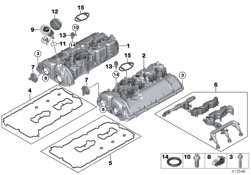 Genuine BMW 11128601704 G07 G11 G12 Cylinder Head Cover Zyl. 1-4 (Inc. Alpina B7, X7 50iX & 750LiX 4.4) | ML Performance UK Car Parts