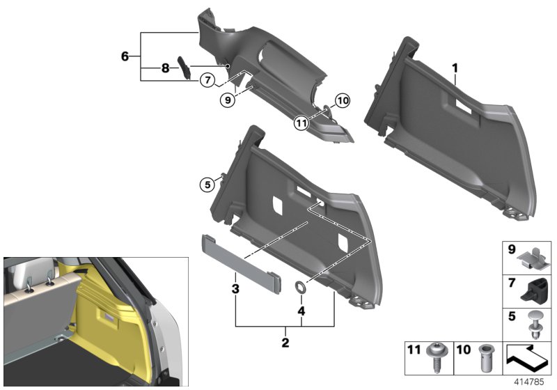 Genuine BMW 51477346574 Belt Clip, Right (Inc. i3s 120Ah, i3 94Ah Rex & i3 60Ah Rex) | ML Performance UK Car Parts