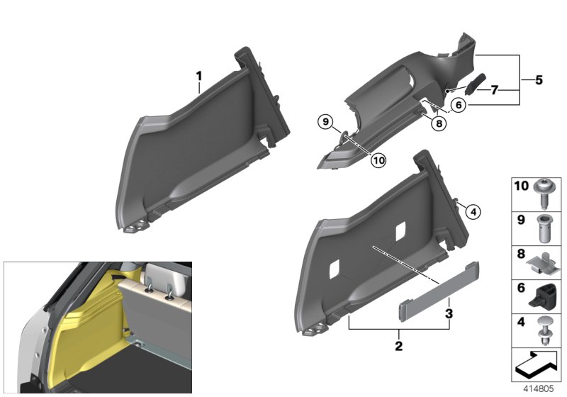 Genuine BMW 51477346573 Belt Clip, Left (Inc. i3s) | ML Performance UK Car Parts