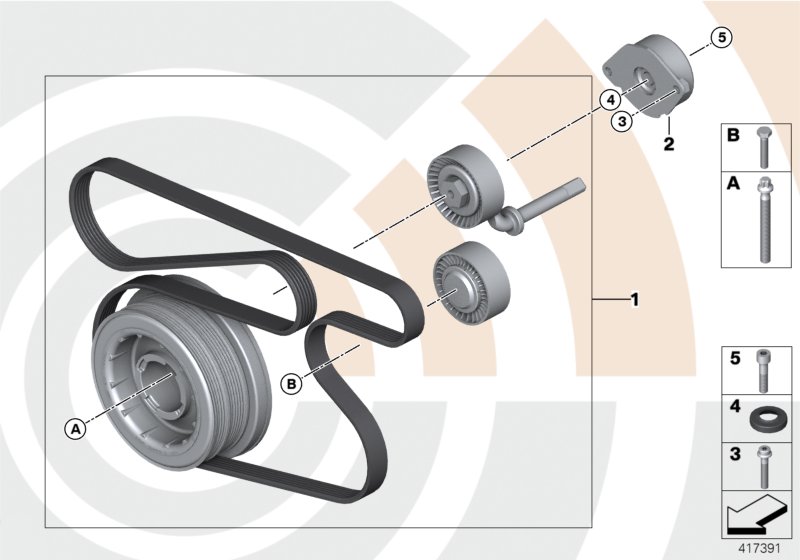 Genuine BMW 11282357310 E92 E90 E91 Repair Kit For Belt Drive, Complete VALUE LINE (Inc. X3 3.0sd, X3 3.0d & 335d) | ML Performance UK Car Parts