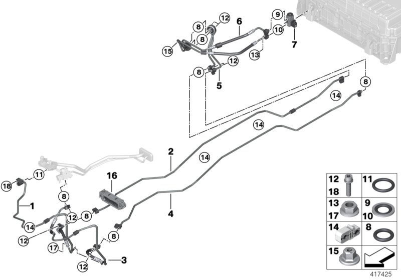 Genuine BMW 64509252999 F15 Pressure Pipe, Rear (Inc. X5 40eX) | ML Performance UK Car Parts