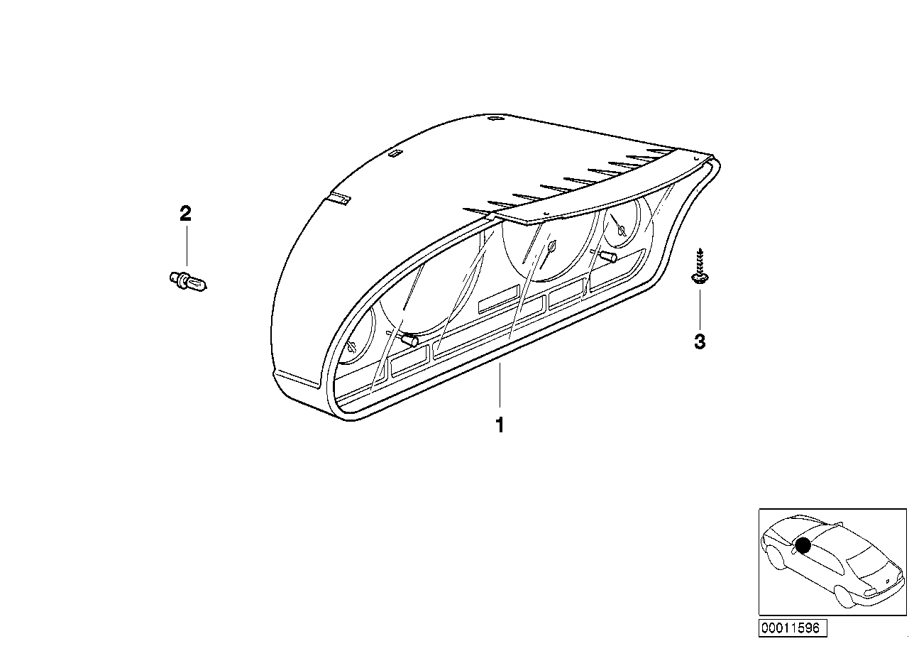 Genuine BMW 62109147700 E53 At-Instrument Cluster, Uncoded MPH (Inc. X5 4.8is) | ML Performance UK Car Parts