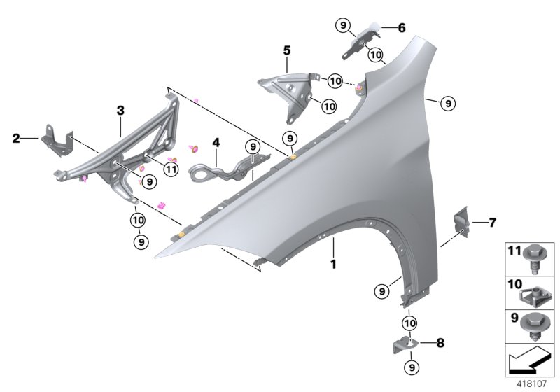 Genuine BMW 41007484212 F39 Side Panel, Front Right (Inc. X2 20dX, X2 18i & X2 28iX) | ML Performance UK Car Parts