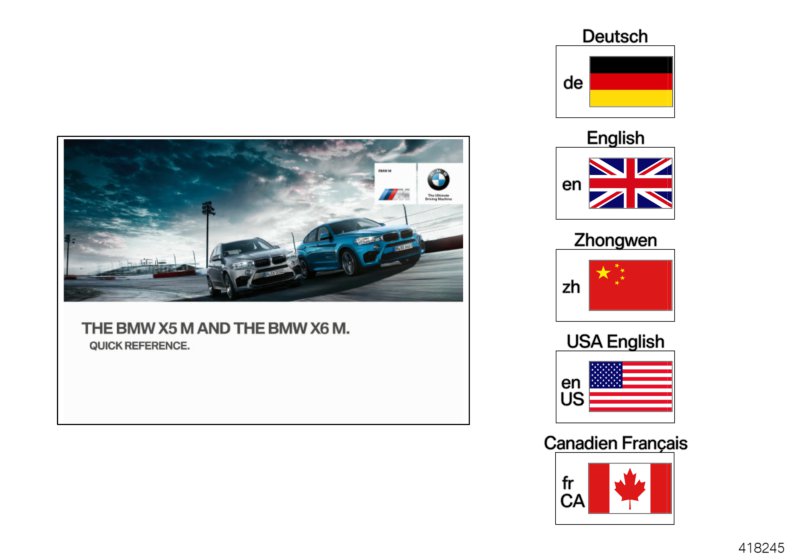 Genuine BMW 01402961297 Quick Reference Guide F85, F86 ENUS (Inc. X5 M & X6 M) | ML Performance UK Car Parts