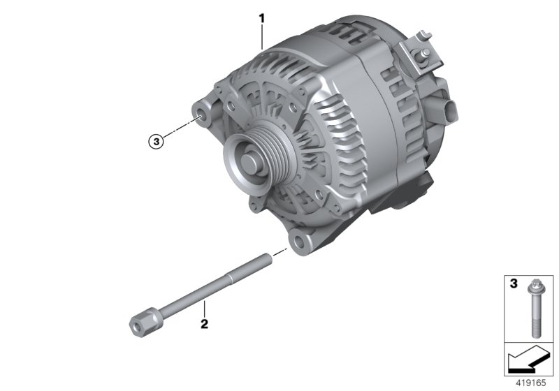 Genuine BMW 12317640875 F45 F20 F23 Exch. Generator DENSO 180A (Inc. 125d, 218dX & 225iX) | ML Performance UK Car Parts