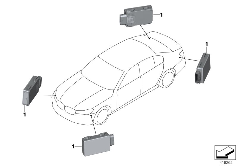 Genuine BMW 66326893736 G07 G05 RR31 Radar Sensor, Close Range SRR-01 (Inc. X7 50iX, M850iX & Cullinan) | ML Performance UK Car Parts