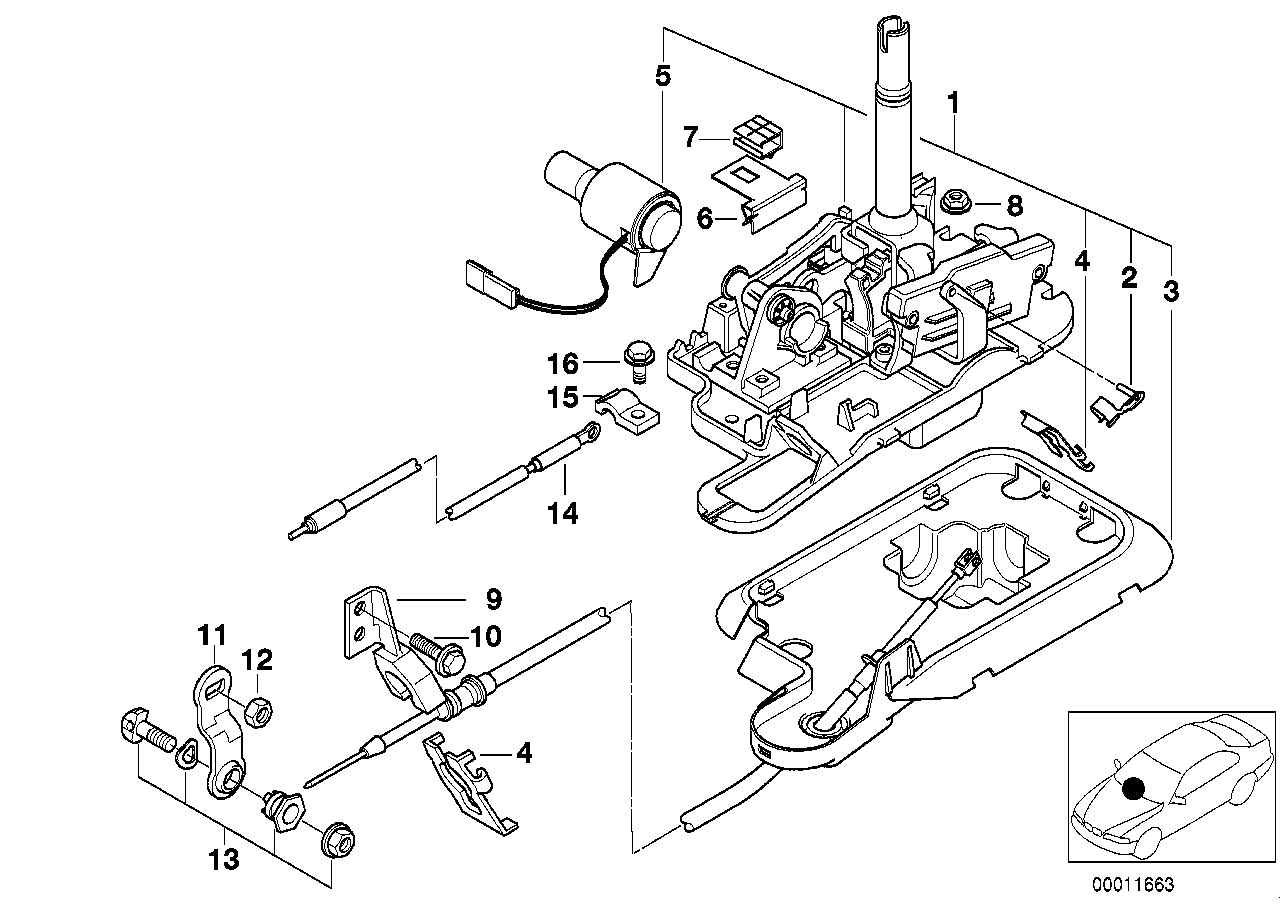 Genuine BMW 25161422490 E31 Gearshift Steptronic (Inc. 840Ci) | ML Performance UK Car Parts