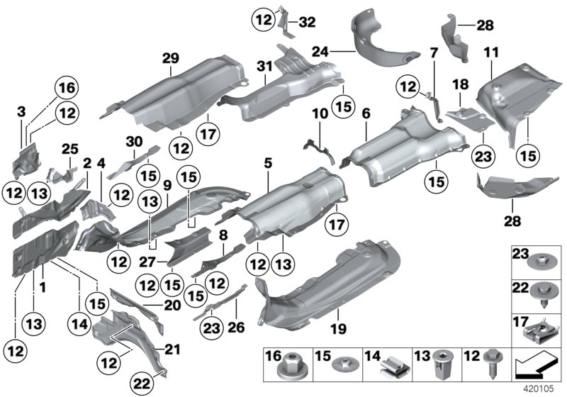 Genuine BMW 51487202858 Tunnel Heat Insulator (Inc. 528iX, 535d & Hybrid 5) | ML Performance UK Car Parts