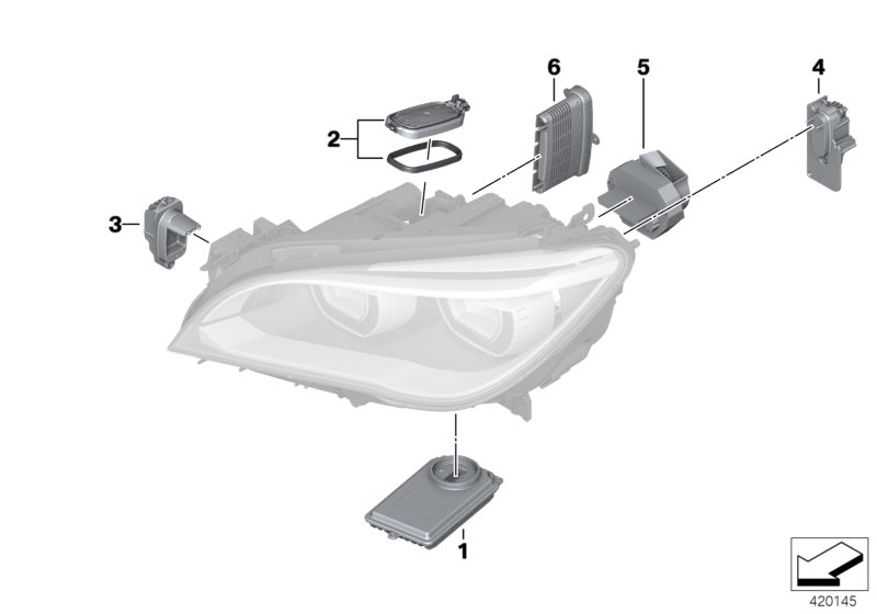 Genuine BMW 63117370000 Led Module For Cornering Light, Right (Inc. 740i, Alpina B7X & 740Li) | ML Performance UK Car Parts