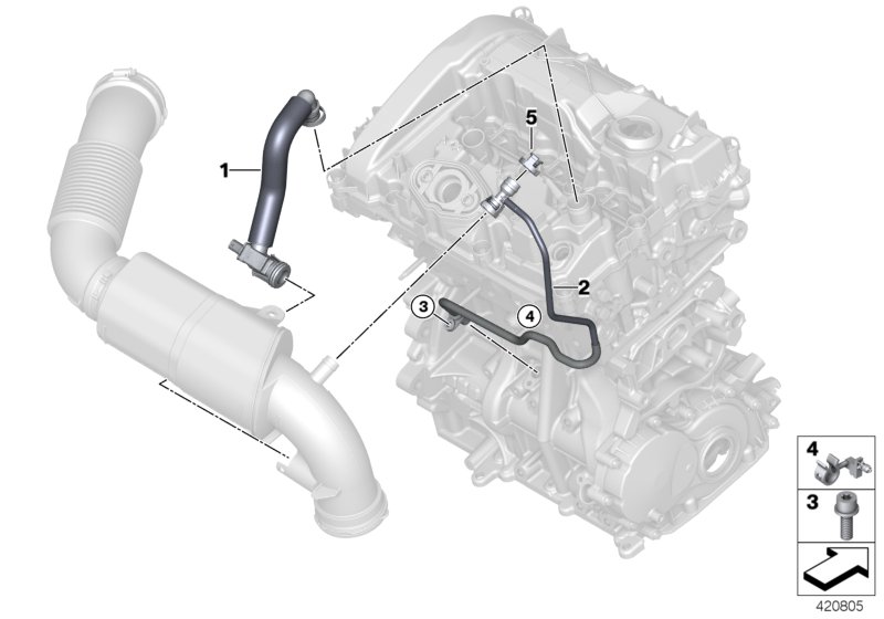 Genuine BMW 11157613889 F46 F55 Ventilation Line, Heated (Inc. X2 28i, X2 20iX & X1 28i) | ML Performance UK Car Parts