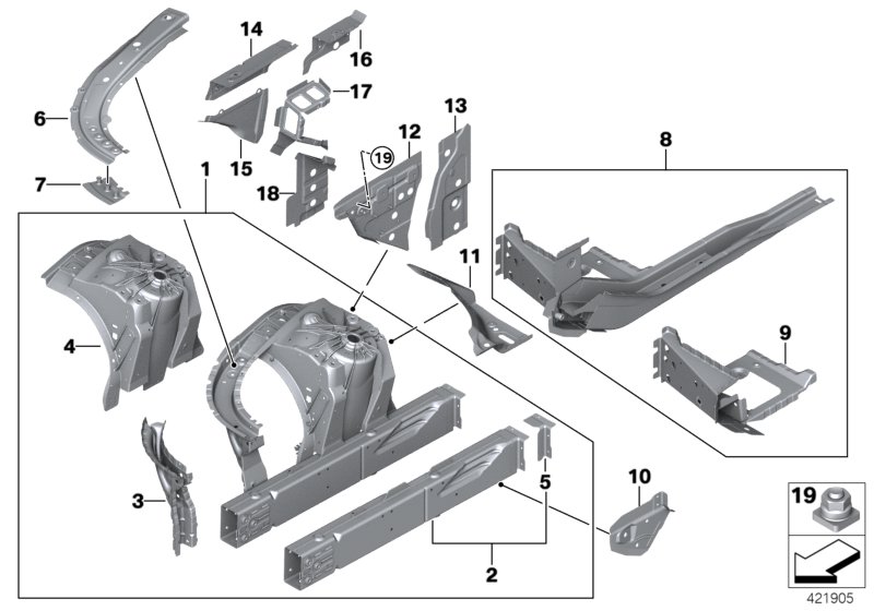 Genuine BMW 41217421794 G12 G11 Crash Reinforcement, Right (Inc. 750iX, 750dX & 750LiX 4.0) | ML Performance UK Car Parts