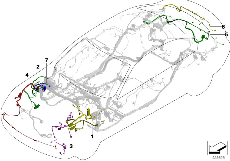 Genuine BMW 61119183914 E90 E92 E93 Rep. Wiring Harness, Front Sector, Right (Inc. M3) | ML Performance UK Car Parts