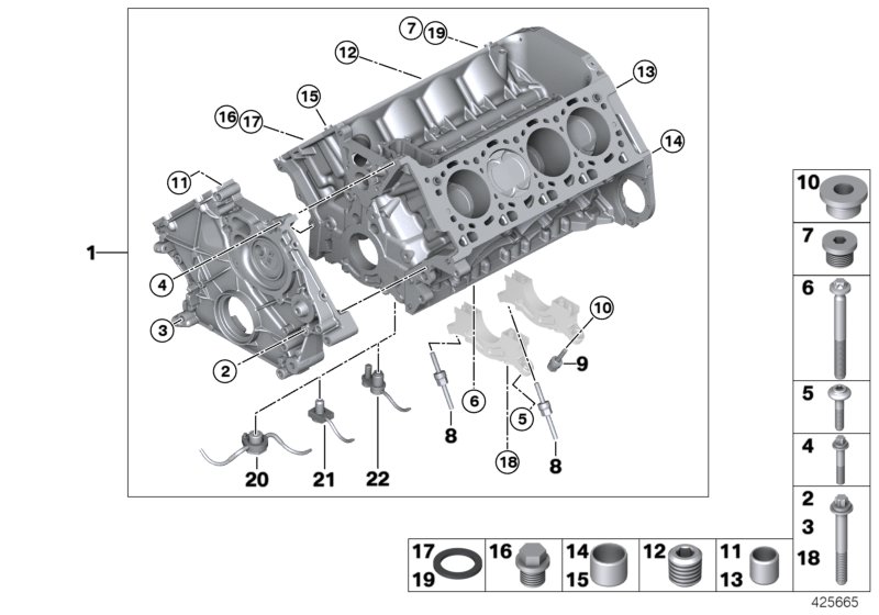 Genuine BMW 11112296652 F01 F02 Engine Block With Piston (Inc. Alpina B7LX, Alpina B7L & Alpina B7) | ML Performance UK Car Parts