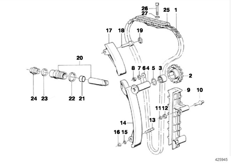 Genuine BMW 11311307795 Cylinder, Chain Tensioner Plunger STUFE I (Inc. E36 318iS & E30 M3) | ML Performance UK Car Parts