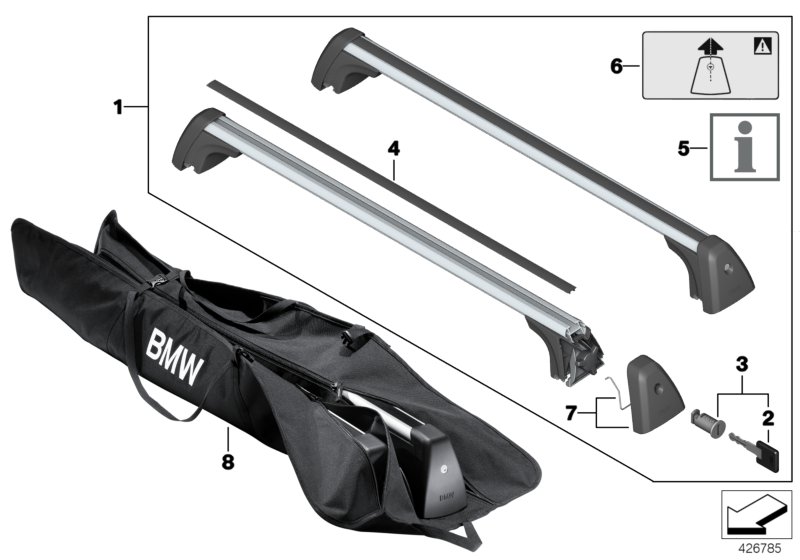 Genuine BMW 82712232293 F15 Railing Carrier F15/F85 (Inc. X5) | ML Performance UK Car Parts