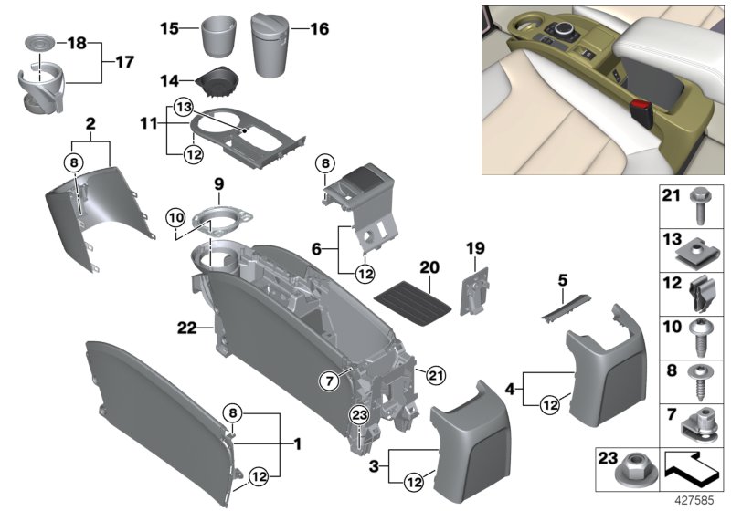 Genuine BMW 51169283181 I01 I01 Trim Panel, Center Console, Left SCHWARZ (Inc. i3s 94Ah, i3 94Ah Rex & i3 60Ah Rex) | ML Performance UK Car Parts