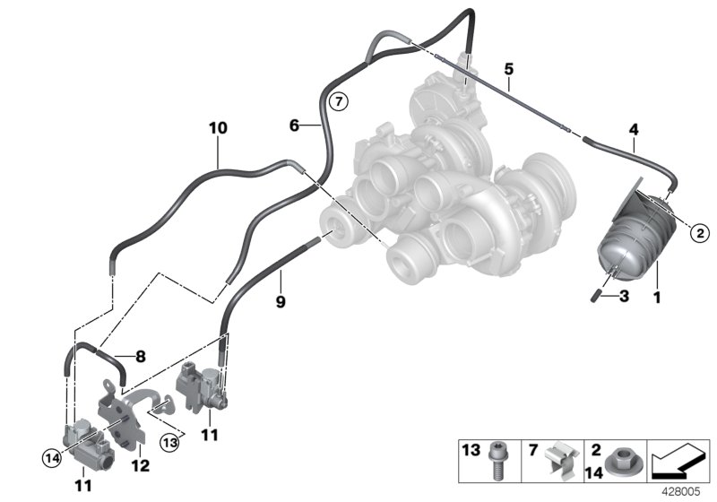 Genuine BMW 11657850000 Vacuum Pipe (Inc. X5 M & X6 M) | ML Performance UK Car Parts