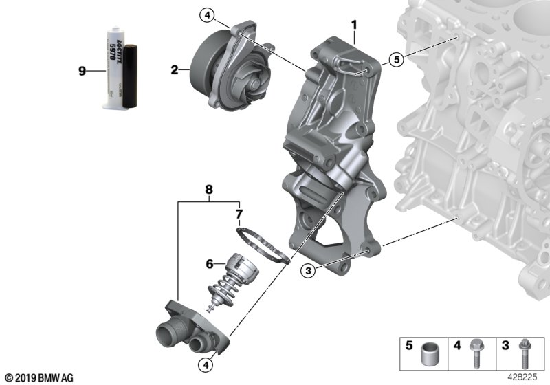 Genuine BMW 11518591069 F45 F46 F48 Water Pump (Inc. X1 25dX, X1 18d & 218dX) | ML Performance UK Car Parts