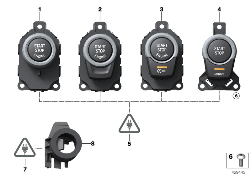 Genuine BMW 61319153832 Switch For Start/Stop (Inc. 750iX, 530i & Alpina B7L) | ML Performance UK Car Parts