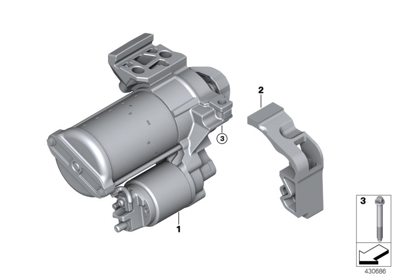 Genuine BMW 12418625994 F36 F22 F20 Exch. Starter Motor (Inc. 430iX, 420i & 330i) | ML Performance UK Car Parts