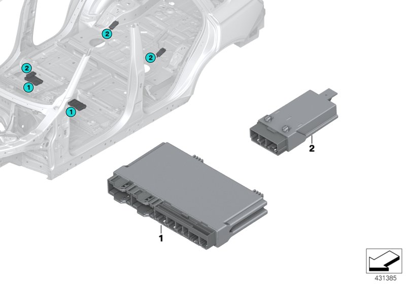 Genuine BMW 61359459684 F15 F16 Seat Module (Inc. X5) | ML Performance UK Car Parts