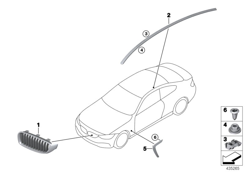 Genuine BMW 51747381993 F32 F36 F33 Side Panel Air Duct, Primed, Fr. Left (Inc. 435iX) | ML Performance UK Car Parts