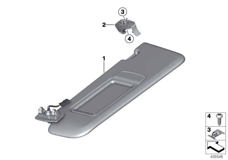 Genuine BMW 51167486759 F25 F26 Sun Visor Bracket SAVANNABEIGE (Inc. X4 35dX & X3) | ML Performance UK Car Parts