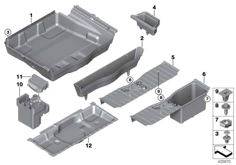 Genuine BMW 51477284306 F15 Cover, Battery Luggage Compartment (Inc. X5) | ML Performance UK Car Parts