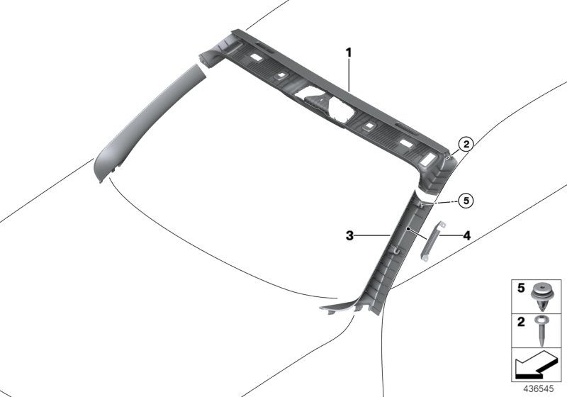 Genuine BMW 51437363805 F23 Deformation Panel, A-Pillar, Left (Inc. 228iX, M240iX & M235iX) | ML Performance UK Car Parts