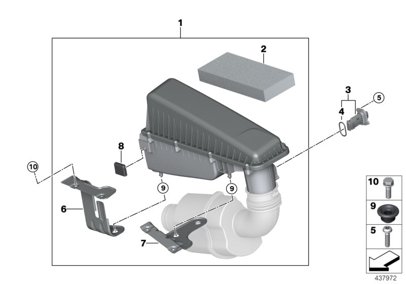 Genuine BMW 13718626744 F15 F16 Bracket Right (Inc. X5) | ML Performance UK Car Parts