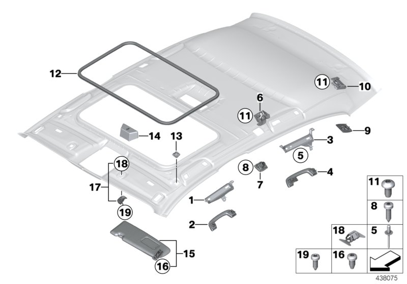 Genuine BMW 51447271405 F20 Seal For Sunroof EVERESTGRAU (Inc. 335iX, 418d & 430iX) | ML Performance UK Car Parts