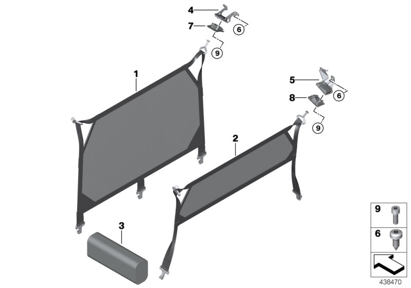 Genuine BMW 51477399195 Luggage Partition Net, Front SCHWARZ (Inc. X1) | ML Performance UK Car Parts