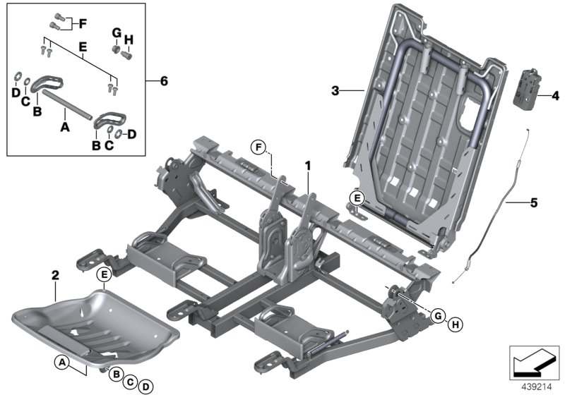 Genuine BMW 52306983890 F15 F46 Locking Mechanism SCHWARZ (Inc. 220i, X5 3.5d & 220dX) | ML Performance UK Car Parts