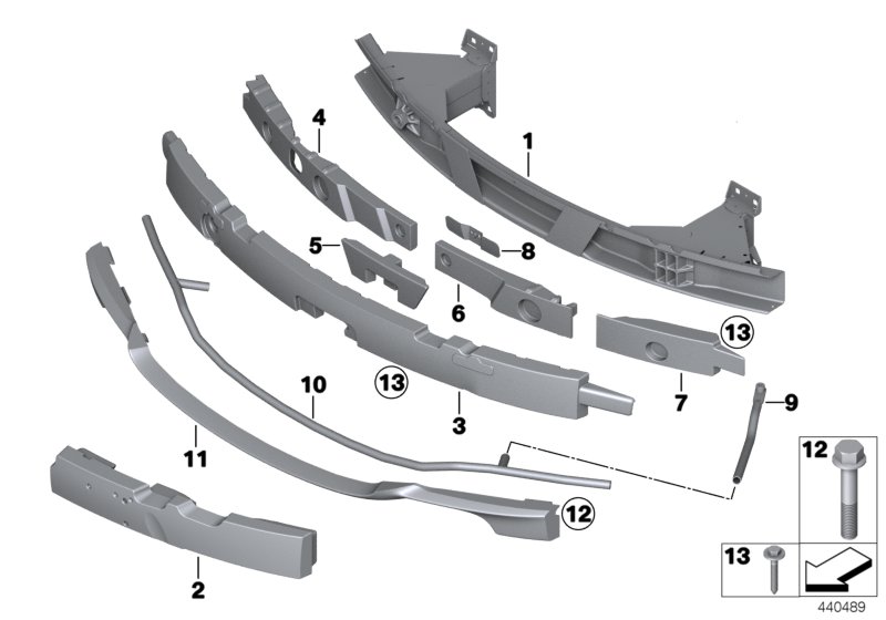 Genuine BMW 51117900763 E93 E92 E90 Carrier, Bumper Front M (Inc. M3) | ML Performance EU Car Parts