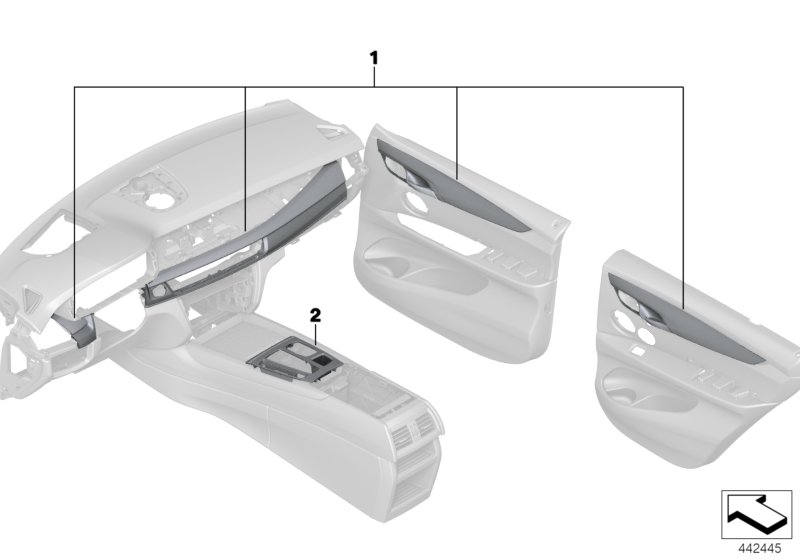 Genuine BMW 51952446977 F15 Interior Moldings Carbon PERFORMANCE (Inc. X5) | ML Performance UK Car Parts